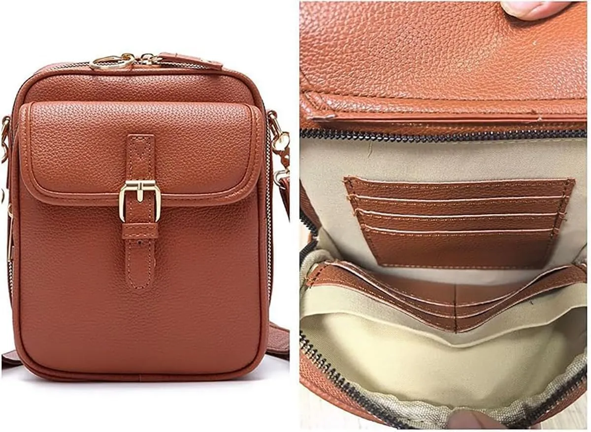 Successivei Crossbody Leather Bag, Forcipower Crossbody Leather Bag, Zealburst Anti-Theft Vintage Shoulder Messenger Bags