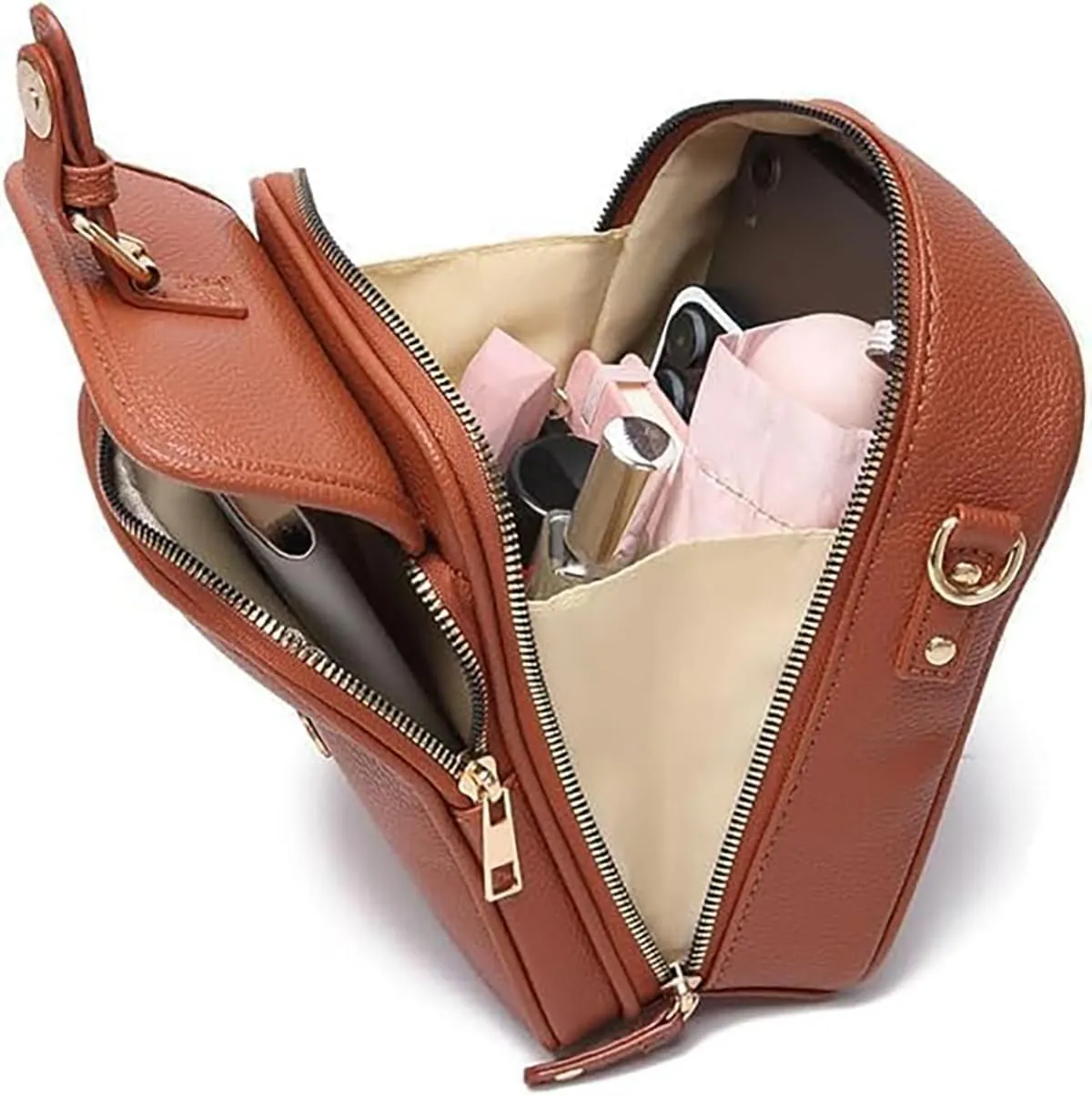 Successivei Crossbody Leather Bag, Forcipower Crossbody Leather Bag, Zealburst Anti-Theft Vintage Shoulder Messenger Bags