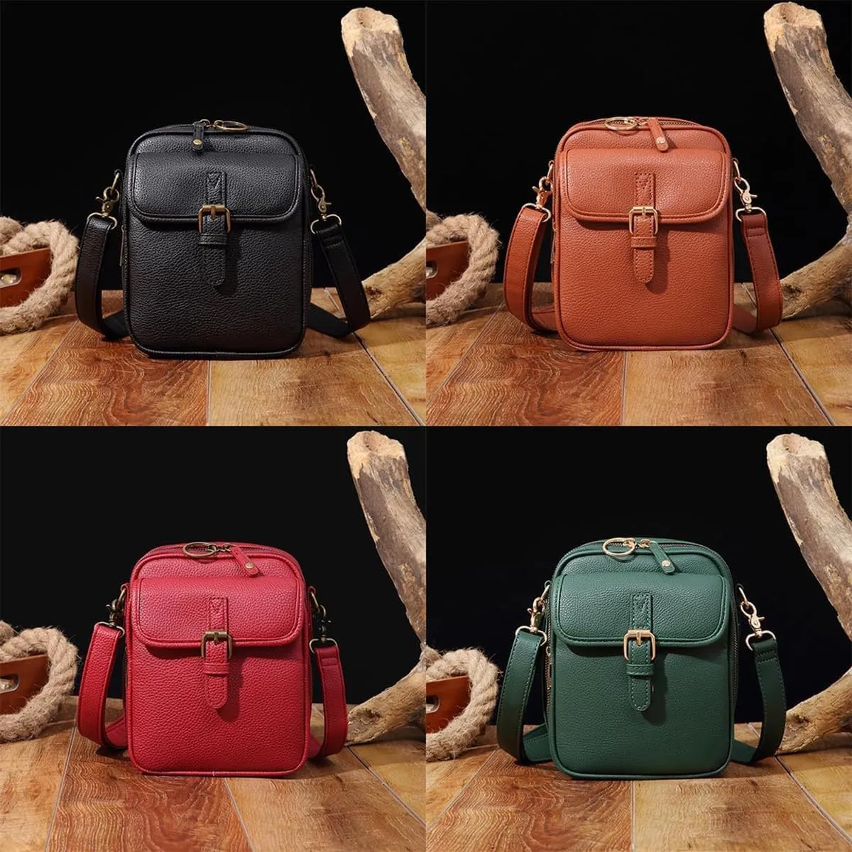 Successivei Crossbody Leather Bag, Forcipower Crossbody Leather Bag, Zealburst Anti-Theft Vintage Shoulder Messenger Bags
