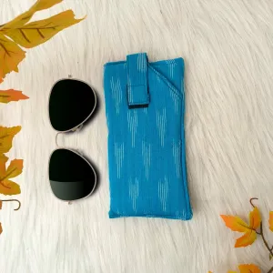 Sunglass Pouch Sky Blue Colour with White Prints