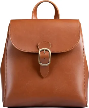 SUNLIGHT LEAVES Simple Vegan Leather Flap 3 Way Convertible Backpack For Women Classic Vintage Faux Leather Fashion Daypack (Light Brown)