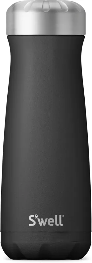 S'well Stainless Steel Traveler, 20oz, Onyx, Triple Layered Vacuum Insulated Containers Keeps Drinks Cold for 36 Hours and Hot for 15, BPA Free, Easy Carrying On the Go
