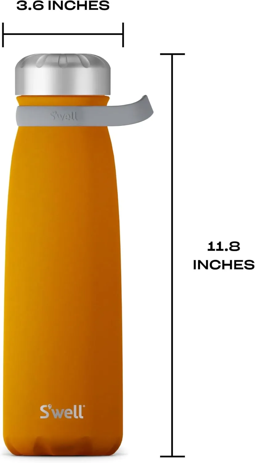 S'well Stainless Steel Traveler With Handle, 40oz, Golden Hour, Triple Layered Vacuum Insulated Containers Keeps Drinks Cold for 60 Hours and Hot for 20, BPA Free, Easy Carrying On the Go