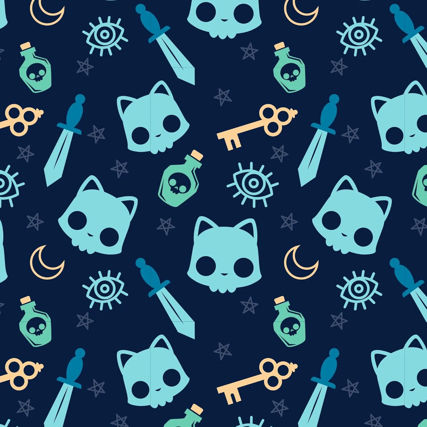 TeeTurtle - Plushie Tote Bag - Dark Blue Skull Cat - from The Creators of The Original Reversible Octopus Plushie - Take Your Plush Pal Wherever You Go!