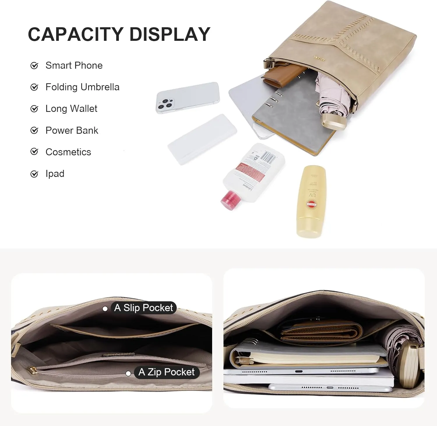Telena Crossbody Purses for Women Trendy Vegan Leather Purses Bucket Hobo Bags Handbags with Adjustable Guitar Strap