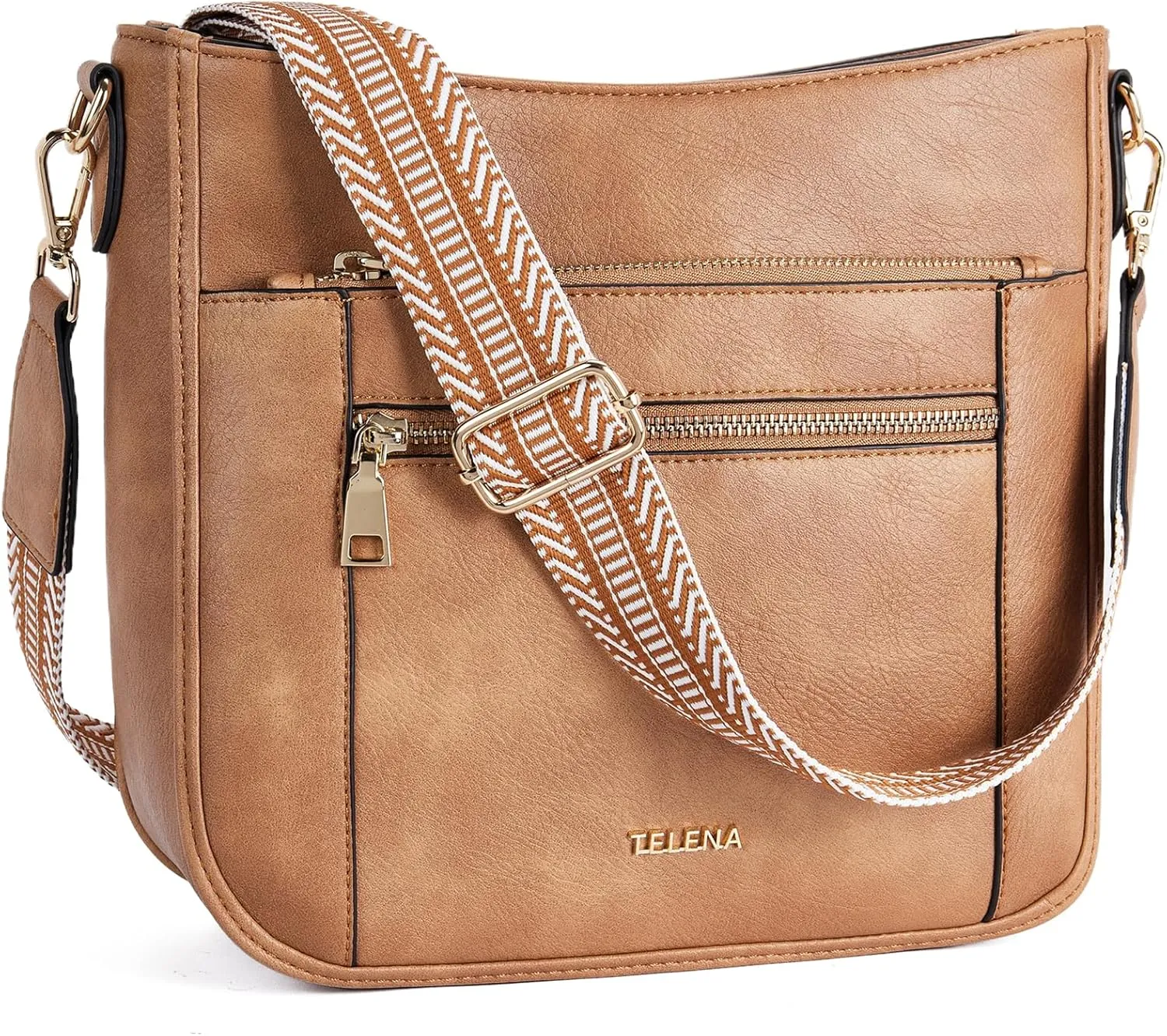 Telena Vegan Leather Crossbody Bags for Women Travel Shoulder Hobo Bag Bucket Large Purse Straps Replacement