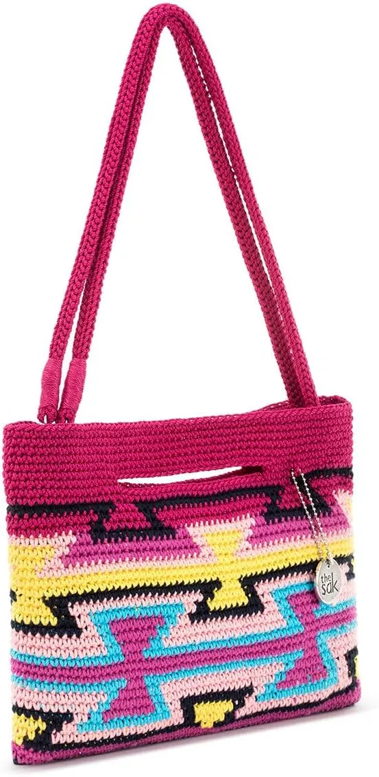 The Sak Linden Convertible Crossbody Bag in Crochet, Adjustable Multi Use Strap