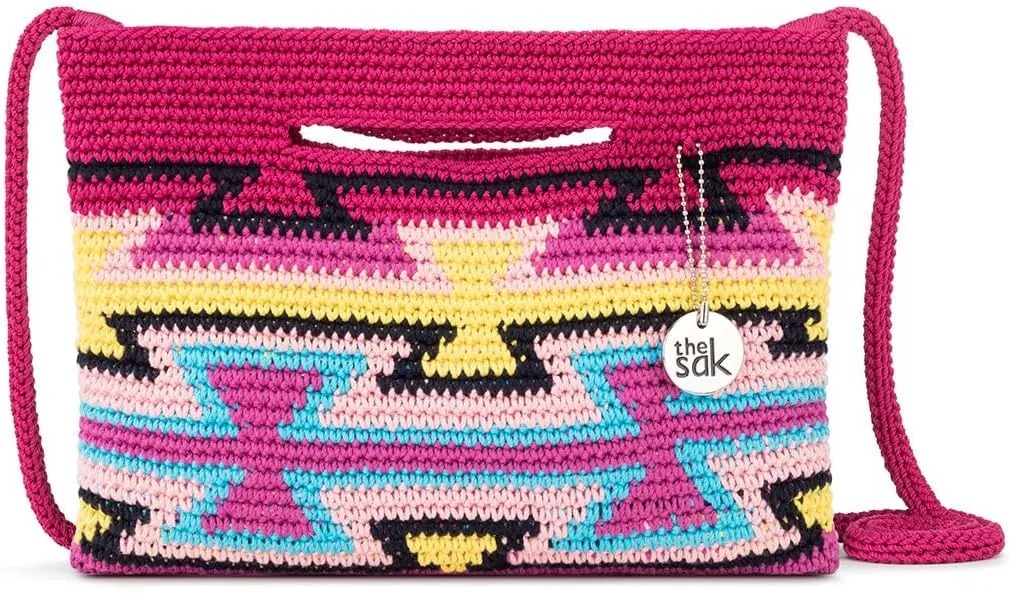 The Sak Linden Convertible Crossbody Bag in Crochet, Adjustable Multi Use Strap
