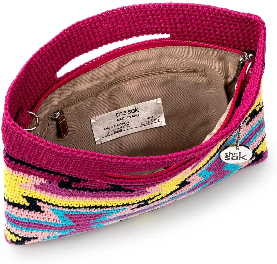 The Sak Linden Convertible Crossbody Bag in Crochet, Adjustable Multi Use Strap