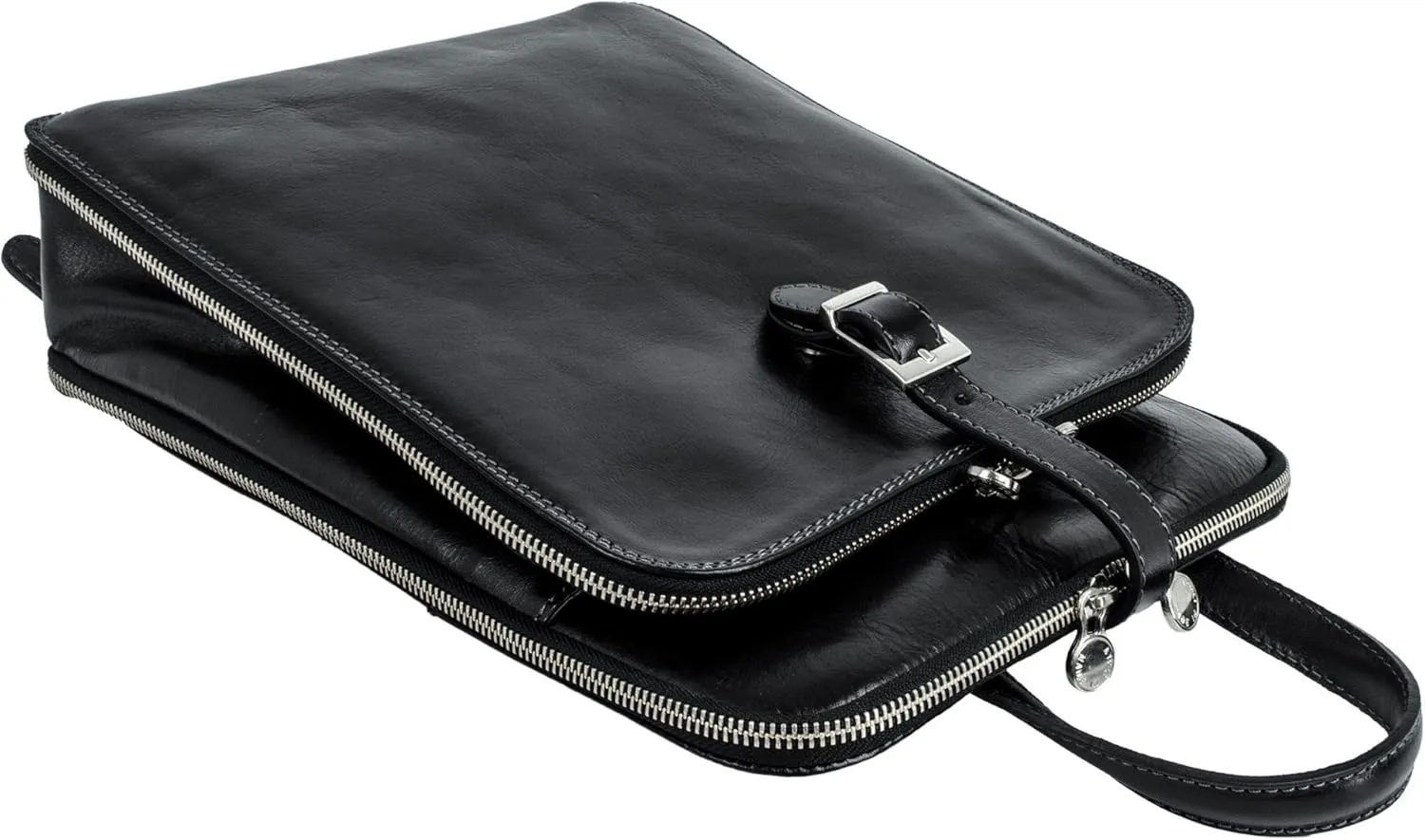 Time Resistance Leather Backpack Convertible to Shoulder Bag - Handmade For Laptops up to 12 Inches Daybag Rucksack