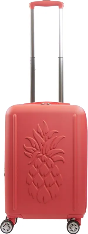 Tommy Bahama 22.5 Inches Rolling Carry On, Hard-Sided Suitcases with Spinner Wheels, Coral