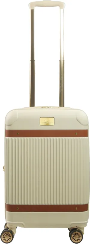 Tommy Bahama 22.5 Inches Rolling Carry On, Hard-Sided Suitcases with Spinner Wheels, Cream