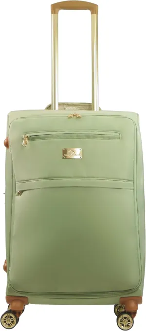 Tommy Bahama Rolling Luggage, Soft Sided Suitecase with Spinner Wheels, Sage, 26 Inch