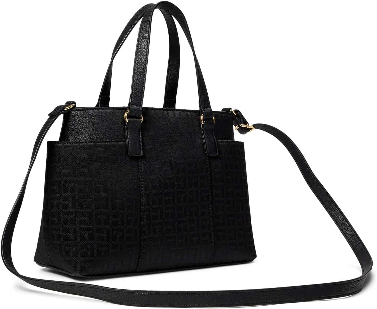 Tommy Hilfiger Evelyn II Convertible Satchel-Square Monogram Jacquard