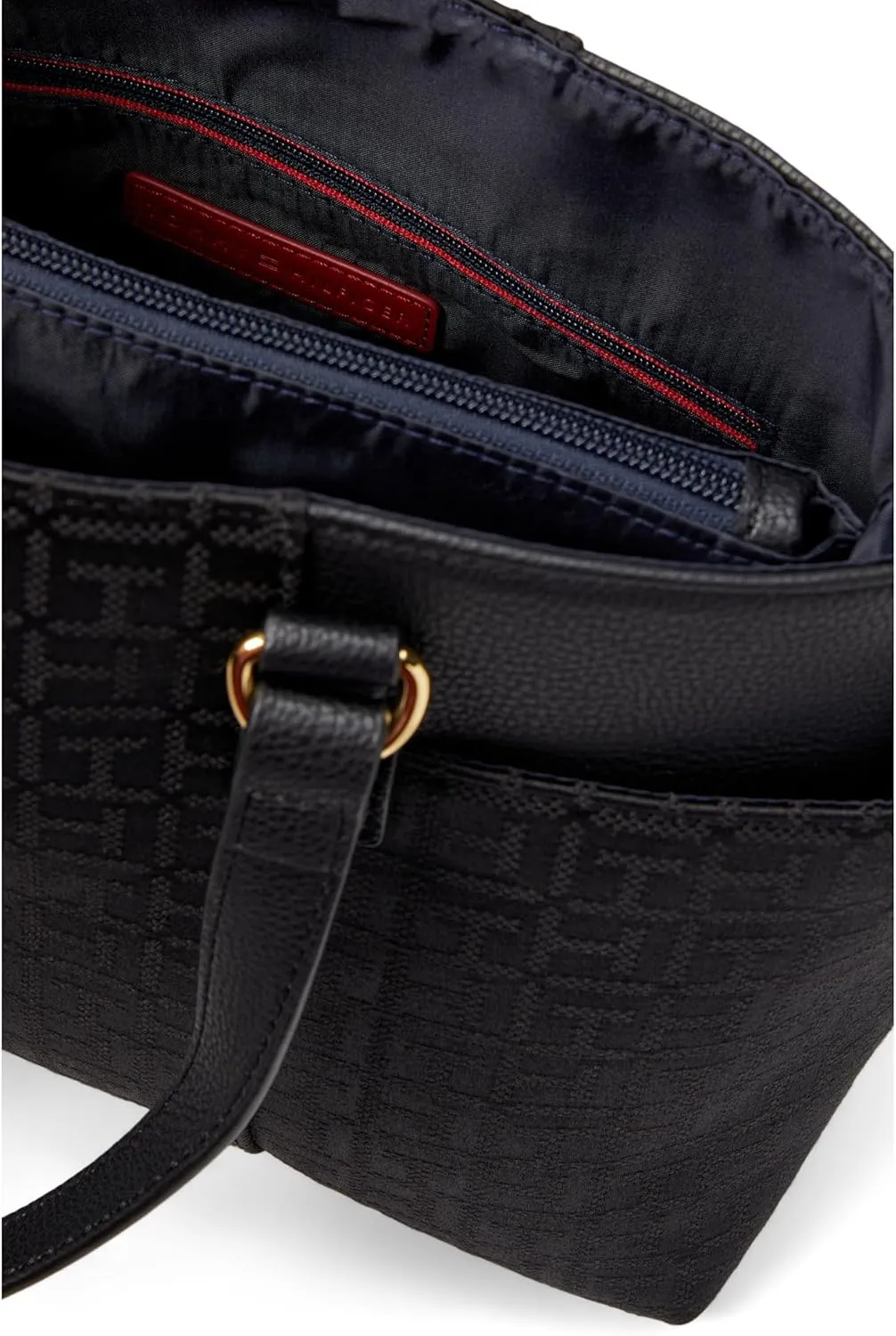 Tommy Hilfiger Evelyn II Convertible Satchel-Square Monogram Jacquard