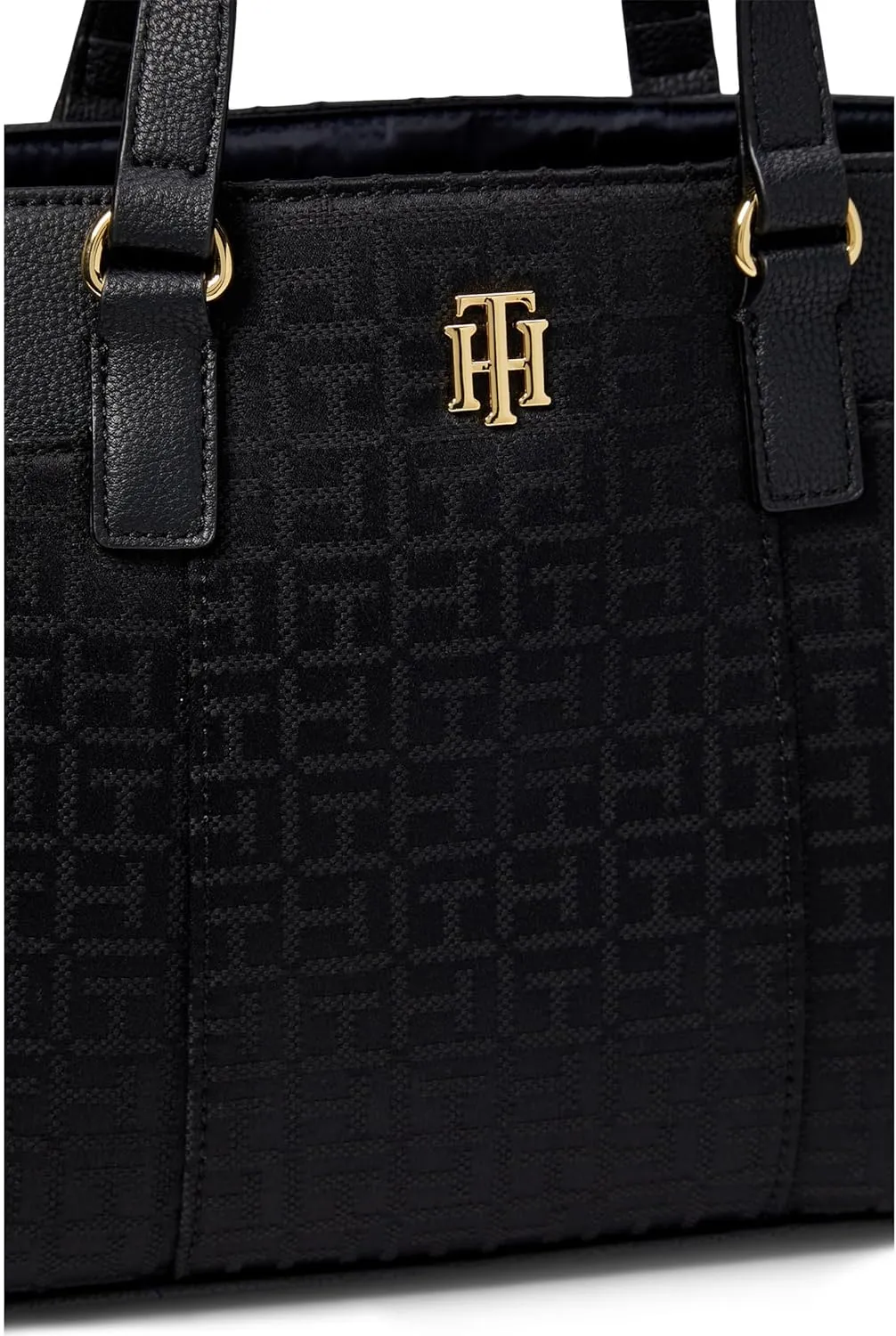 Tommy Hilfiger Evelyn II Convertible Satchel-Square Monogram Jacquard