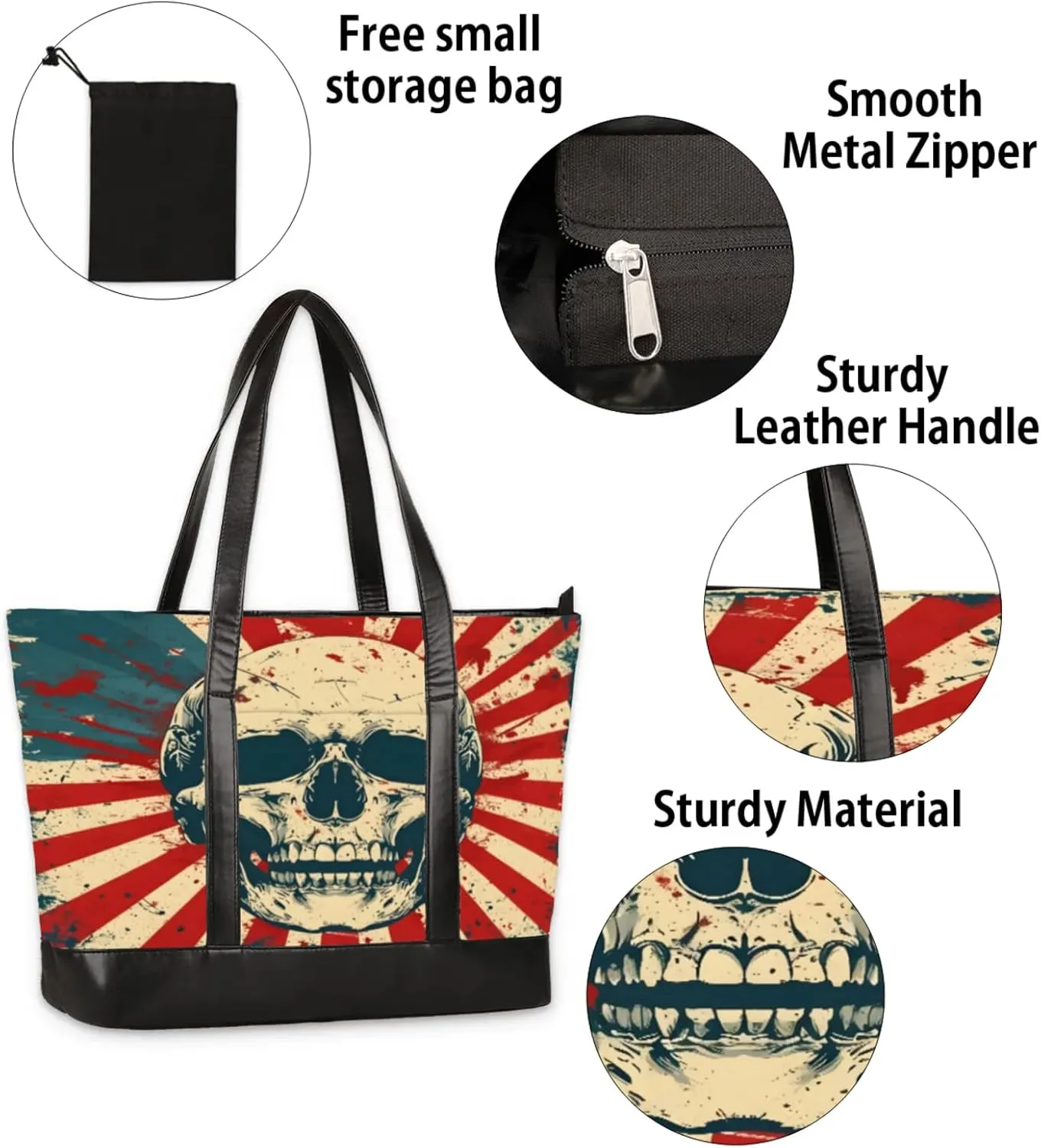 Tote Bag for Women with Zipper, Laptop Tote Bags Laptop Sleeve Case Shoulder Bag