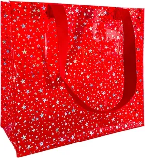 TotePrint 2PCS Clear Star Hand Bags - Versatile Waterproof, Embossed Star Work Shoulder Totes for Women
