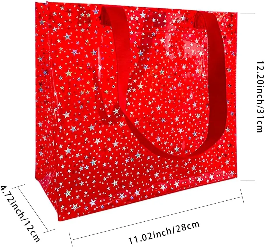 TotePrint 2PCS Clear Star Hand Bags - Versatile Waterproof, Embossed Star Work Shoulder Totes for Women