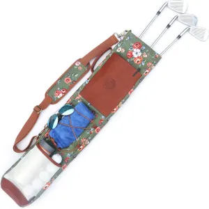 Tourbon Outdoor Flower Golf Club Bag Sunday Bags Canvas Driving Range Storage 32inch