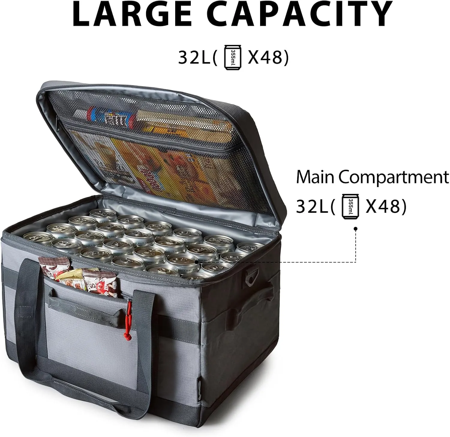 TOURIT Cooler Bag 48/60 Cans Insulated Soft Cooler Large Collapsible Cooler Bag 32/40L Lunch Coolers for Picnic, Beach, Work, Trip