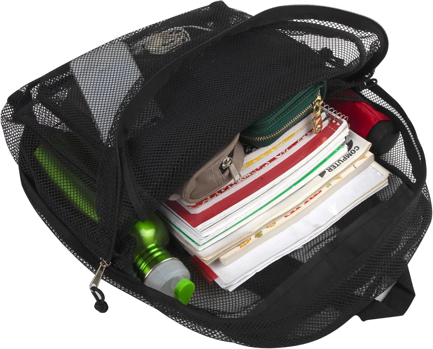 Transparent Mesh Backpacks for School Kids, Beach, Travel - Mesh See Through Backpack with Padded Straps Large