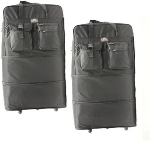 Transworld Pack of 2, 40" Expandable Wheeled Bags Rolling Duffel Spinner Luggage