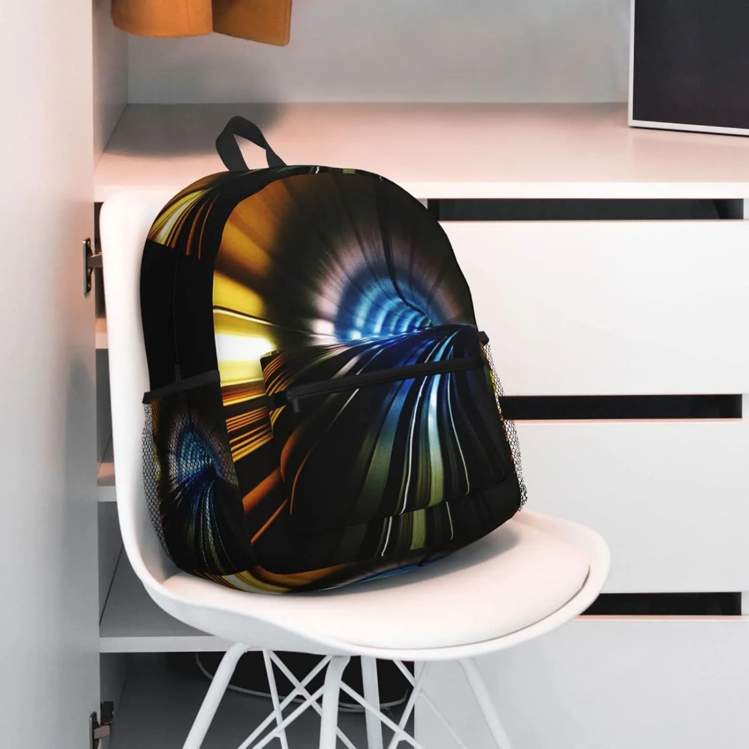 Tube Subway Underground Train Backpack, Travel Laptop Backpack Computer Bag Rucksack for Men Women Business Work Fits 15.6 Inch Notebook