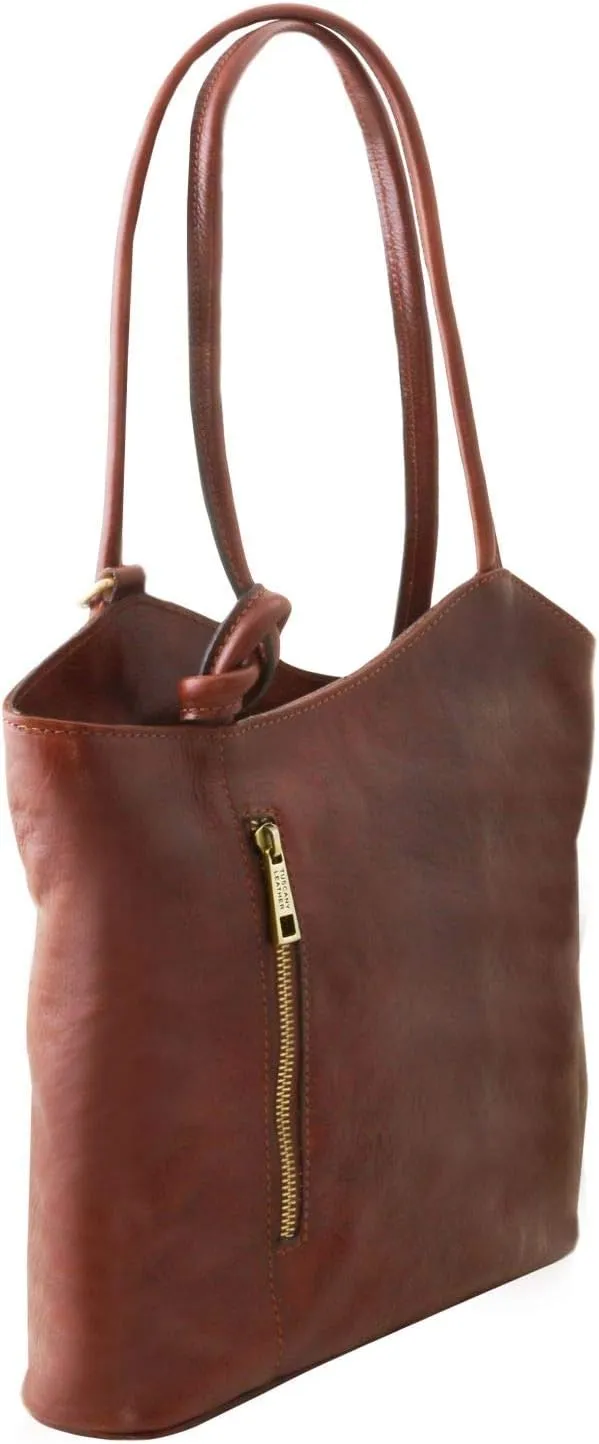 Tuscany Leather Patty - Leather convertible bag - TL141497 (Brown)