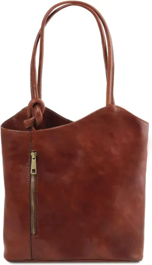 Tuscany Leather Patty - Leather convertible bag - TL141497 (Brown)