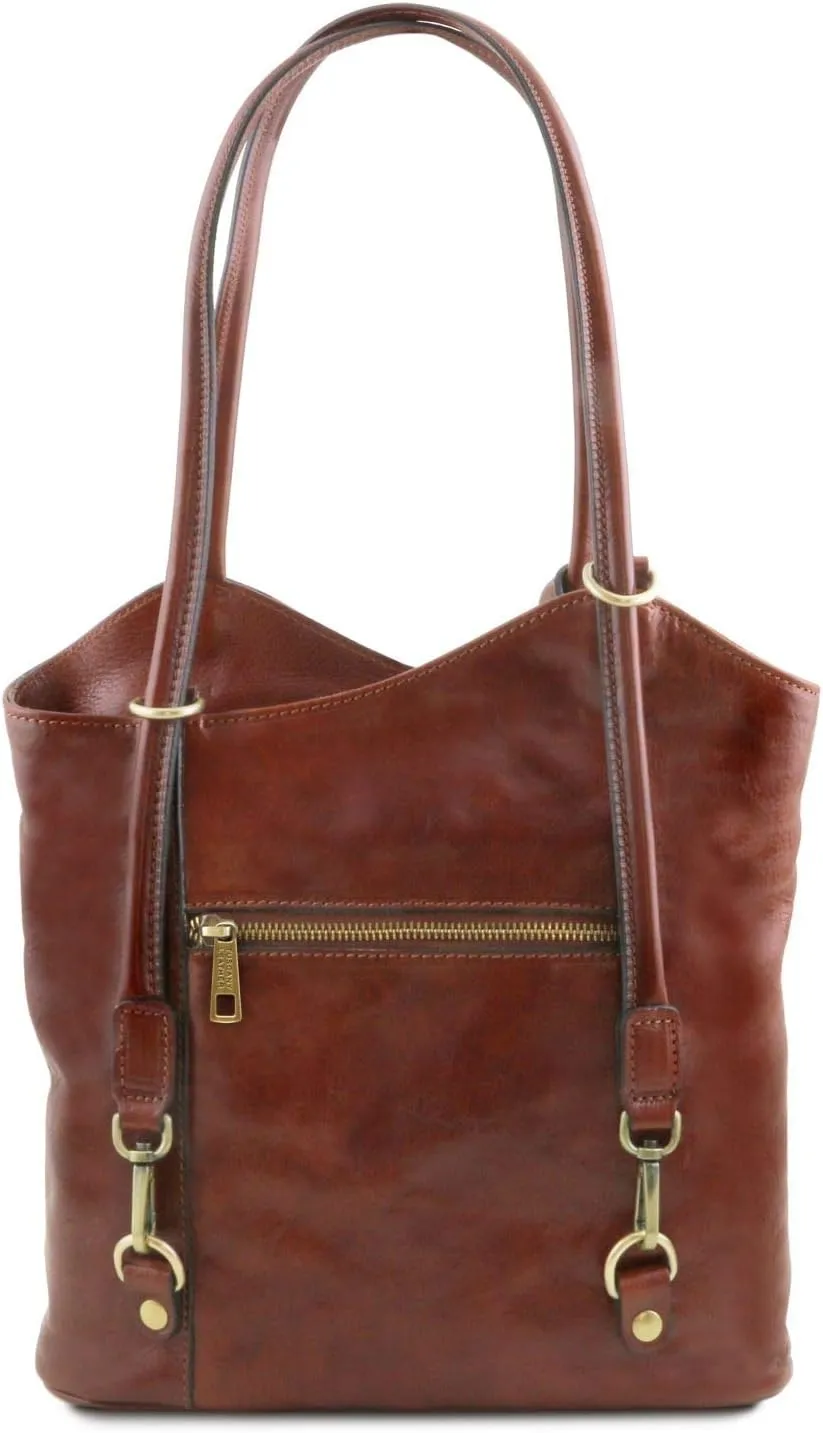 Tuscany Leather Patty - Leather convertible bag - TL141497 (Brown)