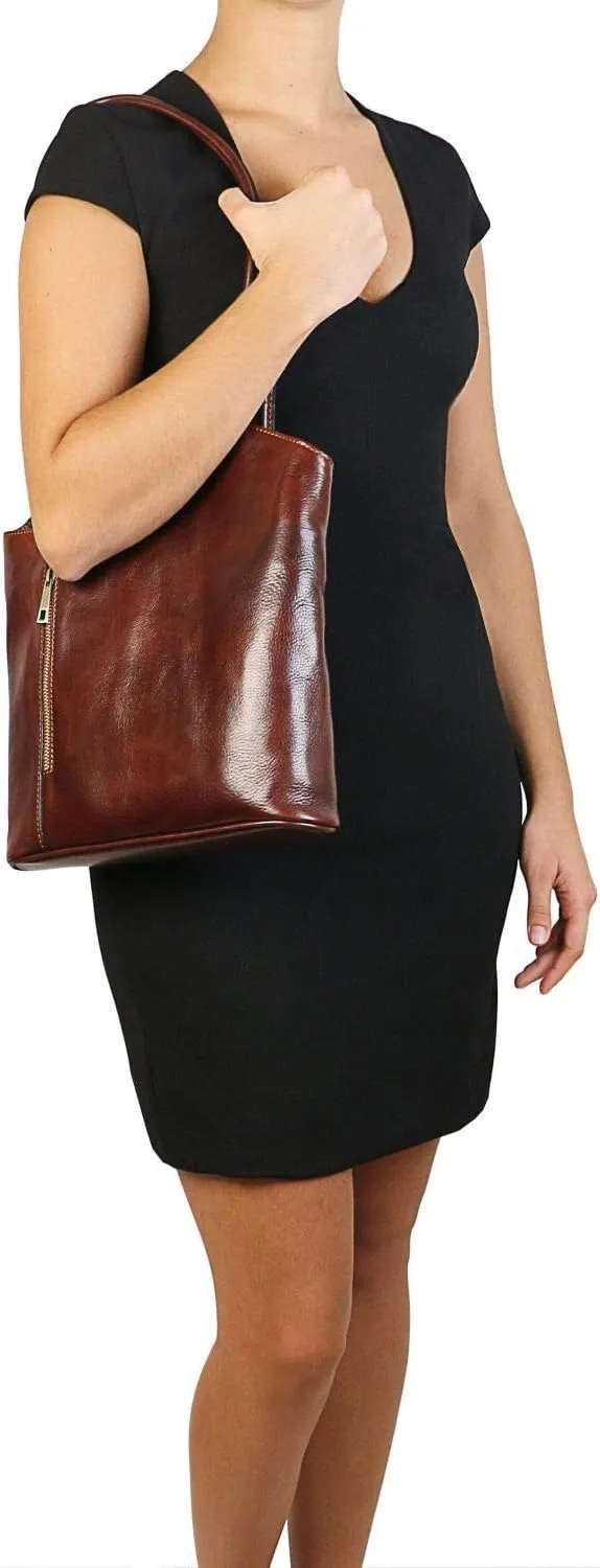 Tuscany Leather Patty - Leather convertible bag - TL141497 (Honey)