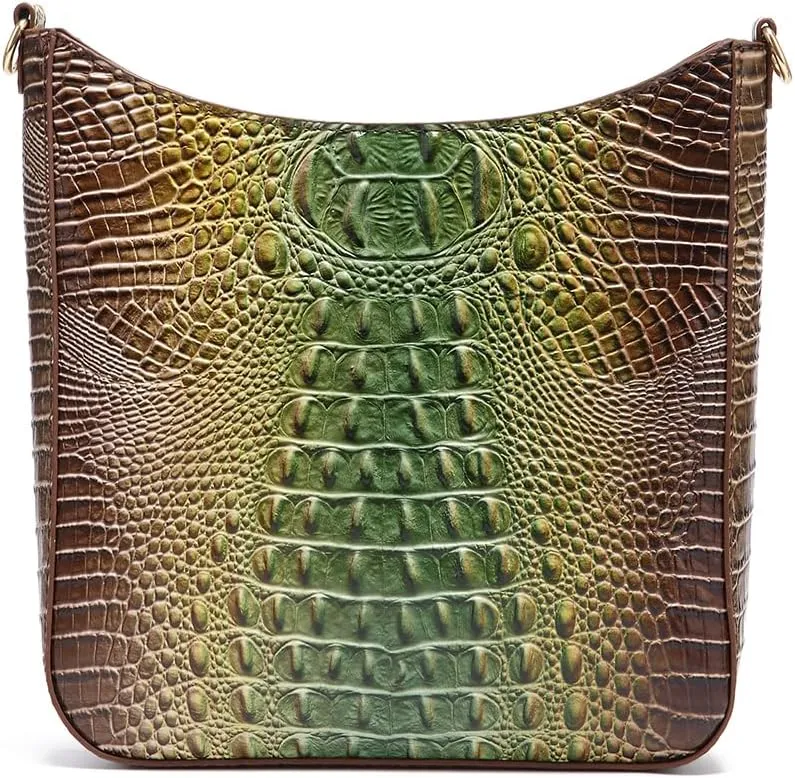 UBALDI Women Purse Satchel Bag Long Crossbody Classy Tote Bag Shoulder Purse Vegan Leather Ladies Handbags Embossed Pattern