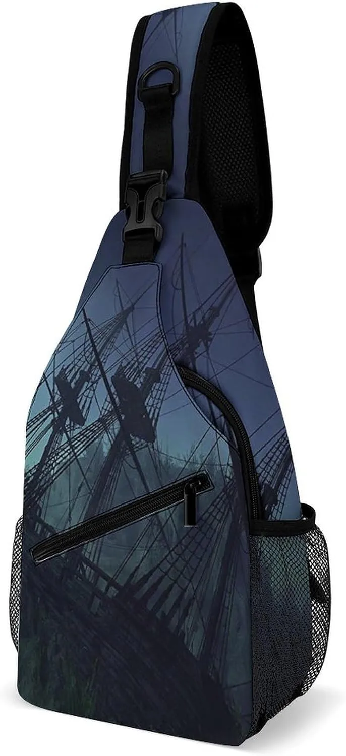 Undersea Shipwreck Fashion Sling Bag Shoulder Chest Crossbody Bags Backpack Travel Hiking