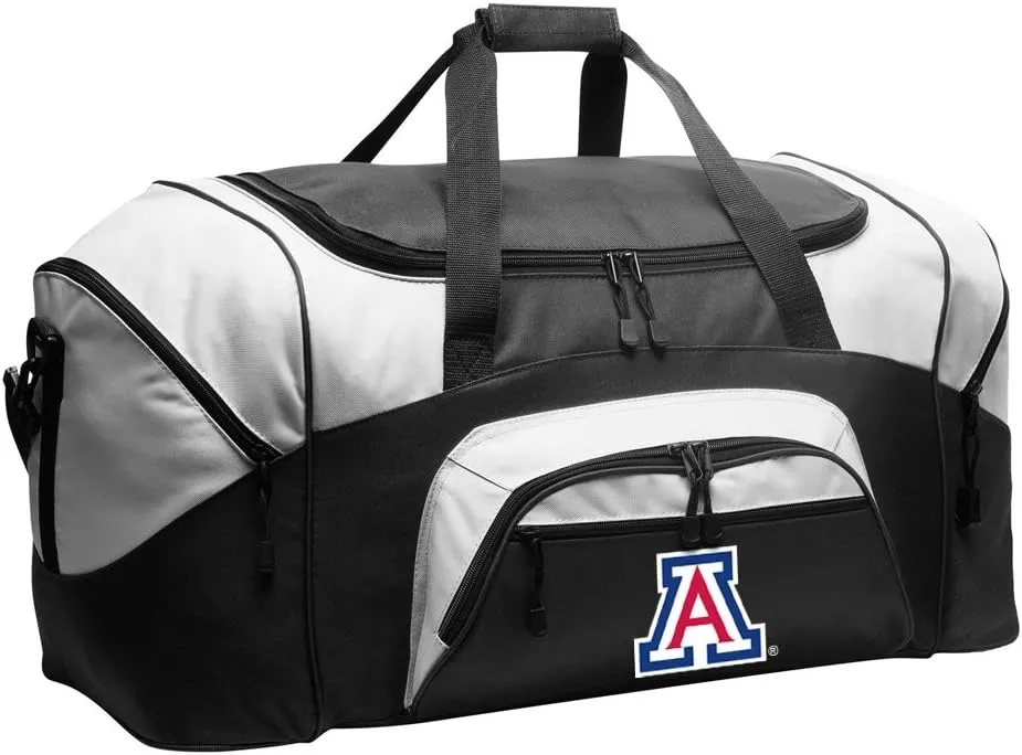 University of Arizona Duffel Bag LARGE Arizona Wildcats Suitcase or Gym Bag for Men Ladies Him or Her! (Arizona Wildcats Logo, Black)