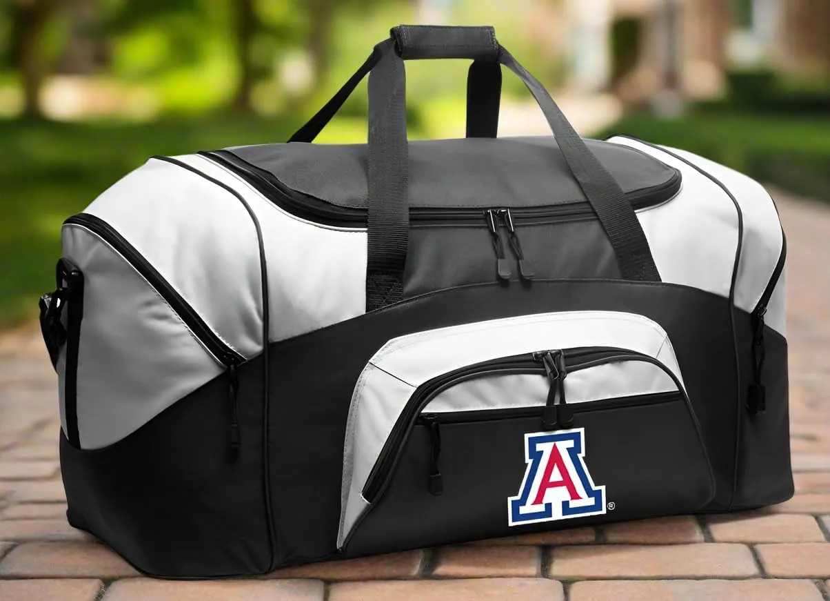 University of Arizona Duffel Bag LARGE Arizona Wildcats Suitcase or Gym Bag for Men Ladies Him or Her! (Arizona Wildcats Logo, Black)