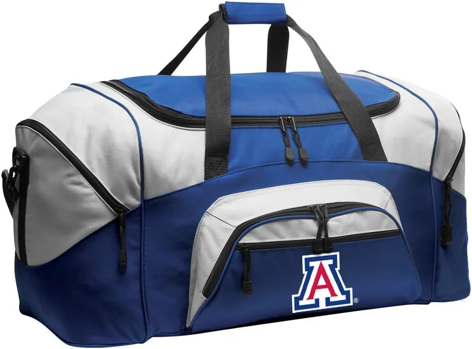 University of Arizona Duffel Bag LARGE Arizona Wildcats Suitcase or Gym Bag for Men Ladies Him or Her! (Arizona Wildcats Logo, Royal)