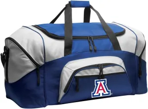 University of Arizona Duffel Bag LARGE Arizona Wildcats Suitcase or Gym Bag for Men Ladies Him or Her! (Arizona Wildcats Logo, Royal)