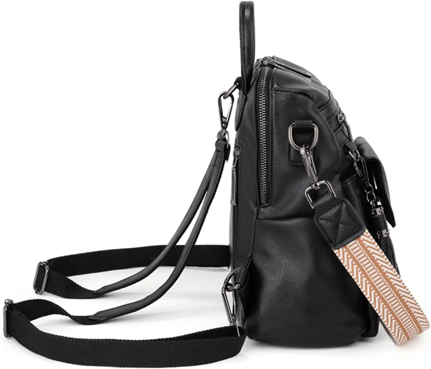 Uromee Backpack Purse for Women Small Vegan Leather Ladies Fashion Tassel Mini Travel Shoulder Bag Convertible