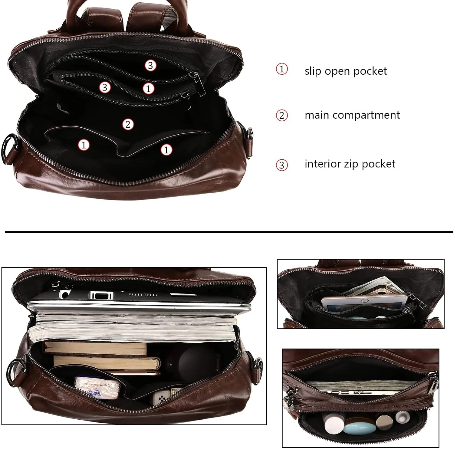 Uromee Backpack Purse for Women Vegan Leather Ladies Fashion Travel Tassel Shoulder Bag Convertible Coffee bag