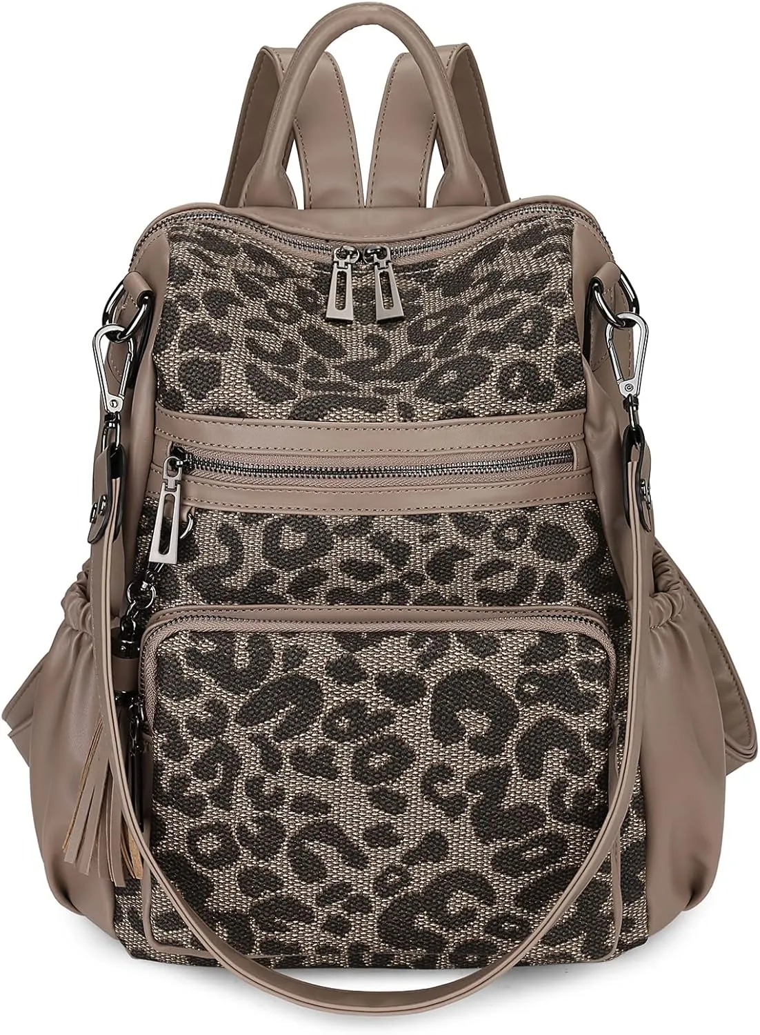Uromee Travel Backpack Purse for Women Vegan Leather Fashion Ladies Tassel Shoulder Bag Convertible
