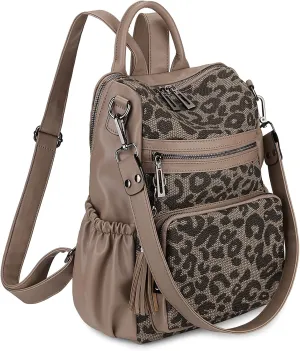 Uromee Travel Backpack Purse for Women Vegan Leather Fashion Ladies Tassel Shoulder Bag Convertible