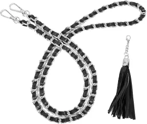 VanEnjoy Purse Chain Strap with Tassel - Microfiber Leather - Replacement for Shoulder Straps for Handbag -47”