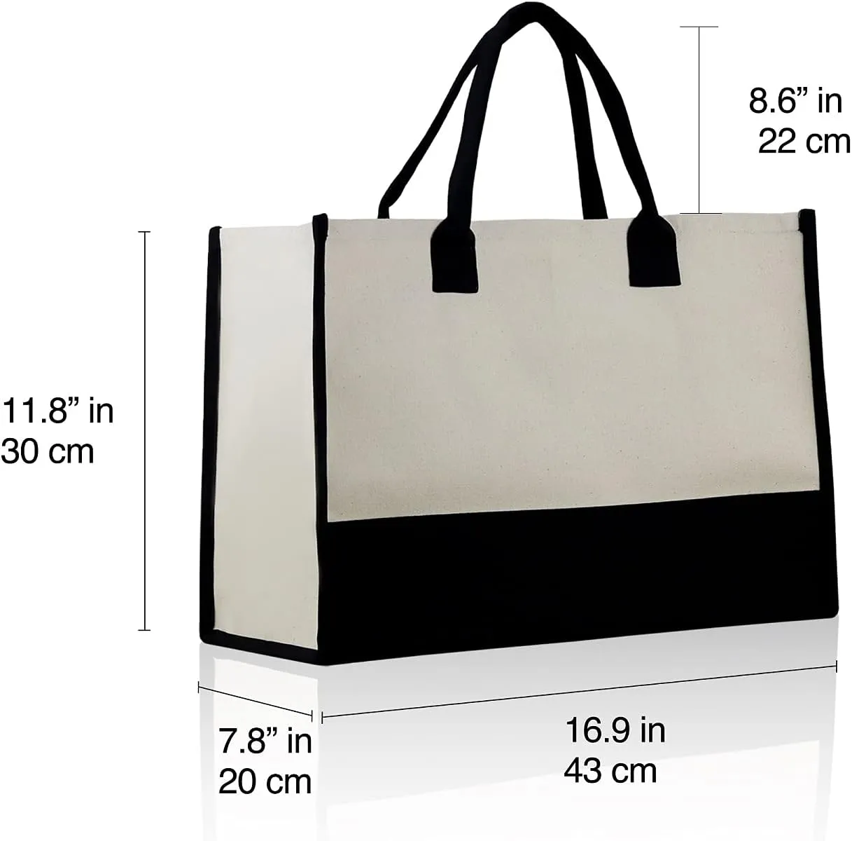 VANESSA ROSELLA Premium Quality Personalized 100% Cotton Canvas Chic Tote Bag