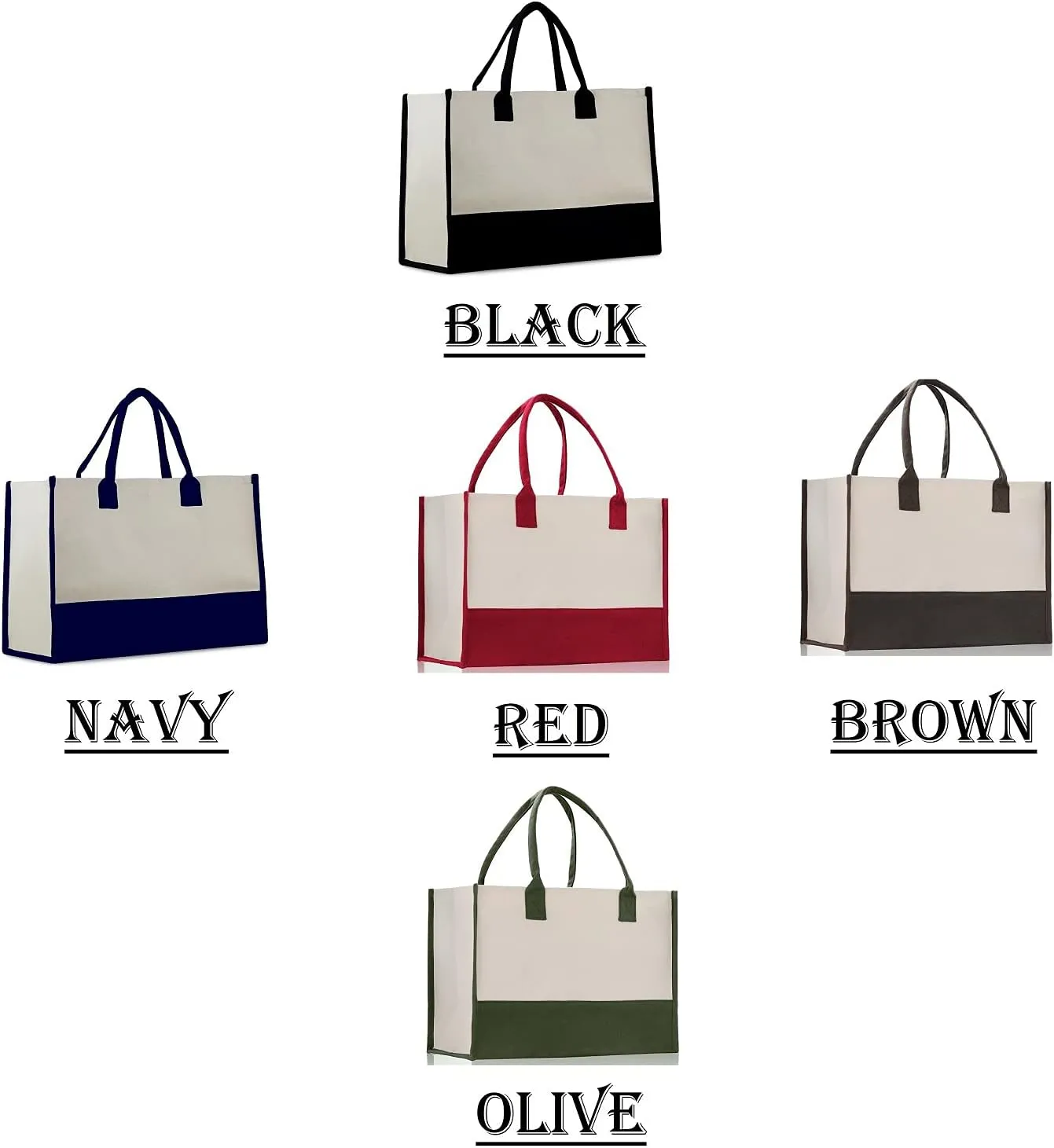VANESSA ROSELLA Premium Quality Personalized 100% Cotton Canvas Chic Tote Bag