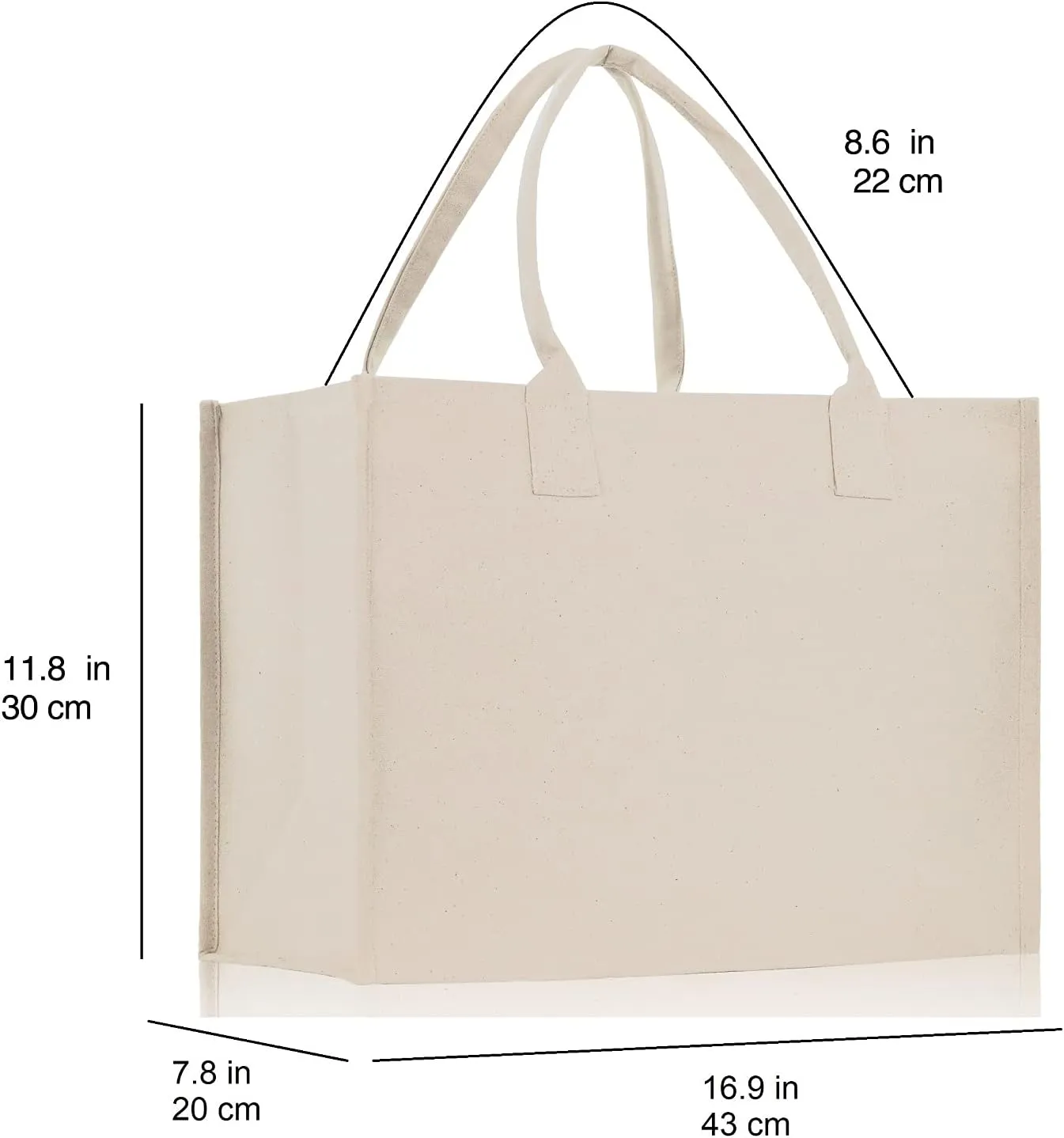 VANESSA ROSELLA Premium Quality Personalized Gift Monogram Initial 100% Cotton Chic Tote Bag for Women - Navy