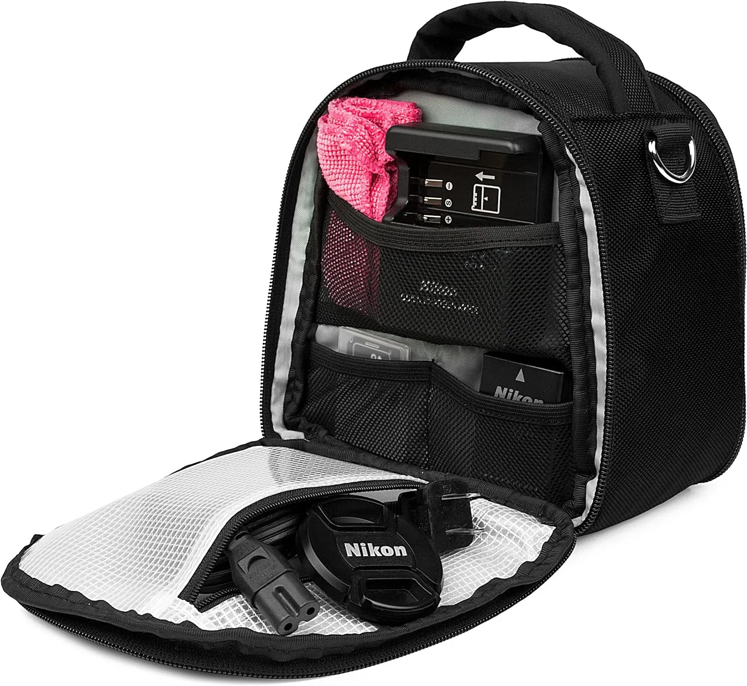 Vangoddy Laurel Onyx Black Camera Carrying Case Bag for Canon EOS, RP, R, Rebel DSLR, Full Frame, & Mirrorless Cameras