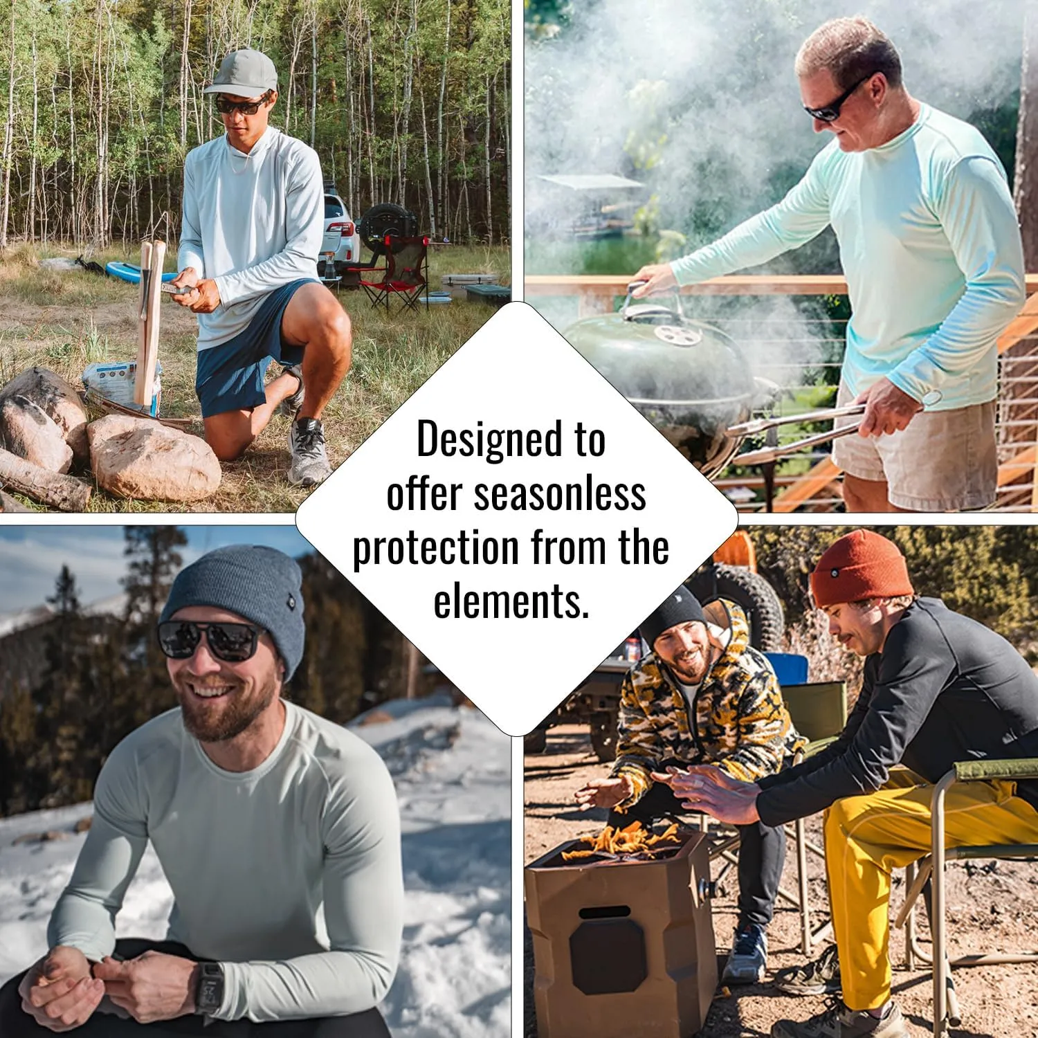 Vapor Apparel Men's Outdoor UPF 50  Long Sleeve T-Shirt, UV Sun Protection for Fishing, Running, Hiking, Swimming
