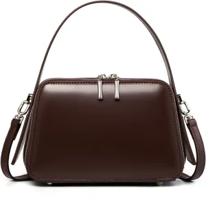 Vegan Leather Tote for Women - Convertible Crossbody Purse with Zippered Closure, Structured Shoulder Bag