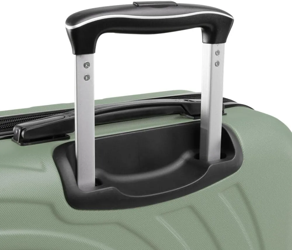 Velocity Suitcase 4 Wheel Luggage Cabin Bags 22x16x8 (55x40x20cm) Suitable for Ryanair, Easyjet, Jet 2 Carry on suitcase (Bodo Green)